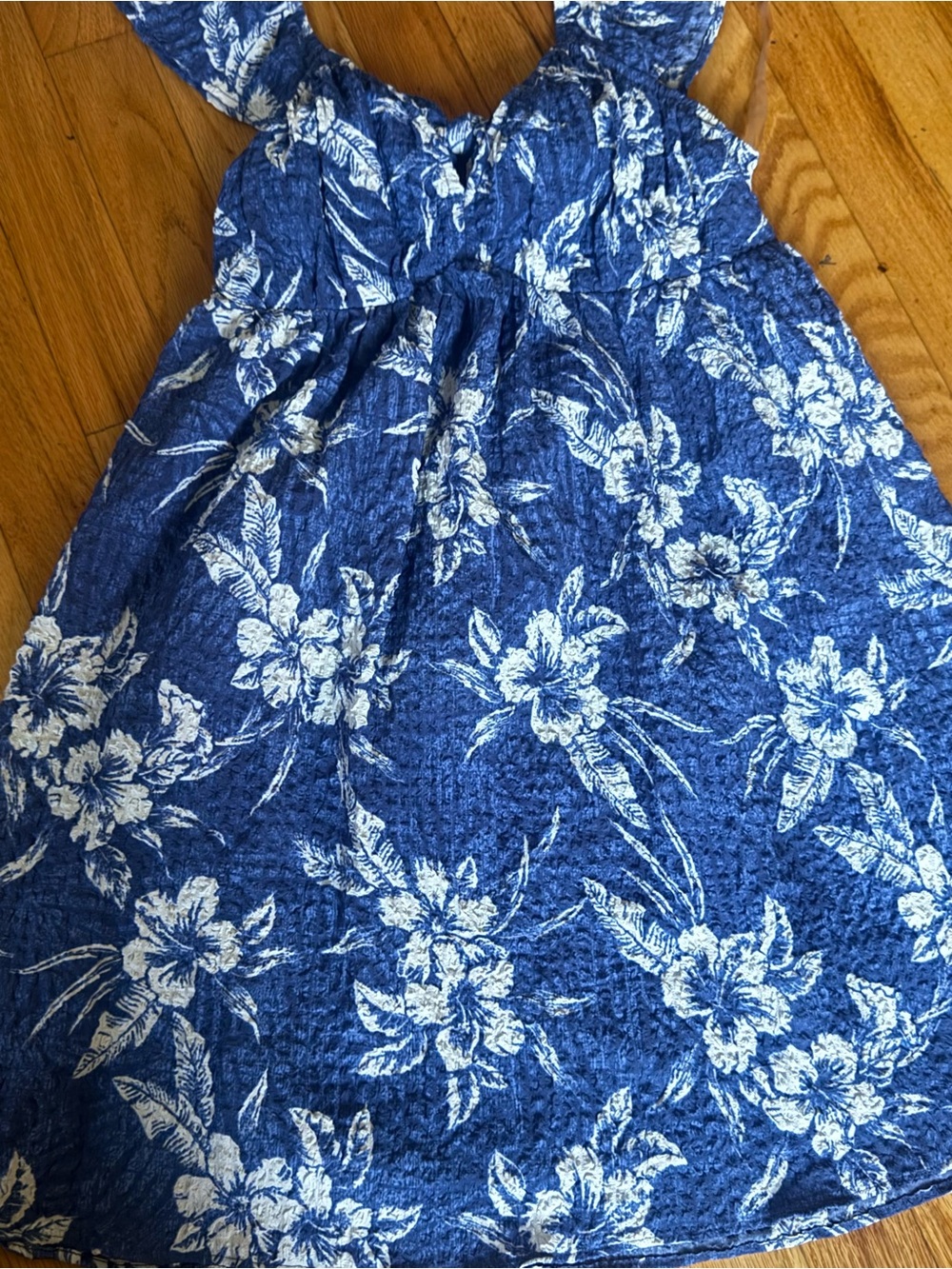 American Eagle Outfitters Blue and White Floral Sundress